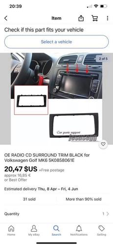 Lajsna oko multimedije za golf 6