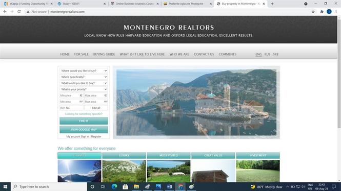 Prodajem sofisticirani websajt  i spisak nekretnina