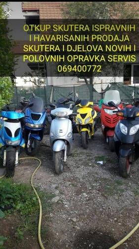 OTKUP SKUTERA ISPRAVNIH I HAVARISANIH PRODAJA DJELOVA NOVIH 
