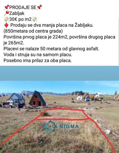 Zabljak placevi 224m2 i 265m2