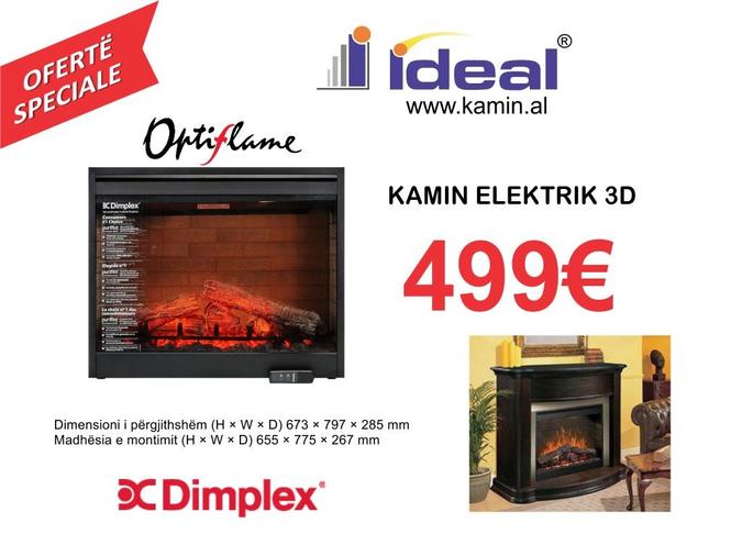 KAMIN ELEKTRIK 3D nga IDEAL KAMINA