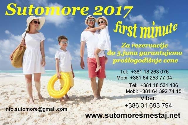 SUTOMORE / VEĆ OD 50 € PO OSOBI ZA 10 NOĆENJA