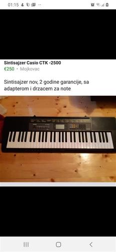 Sintisajzer Casio CTK- 2500