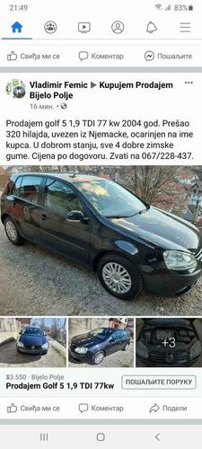 VW golf 5 1,9 TDI 2004 godiste