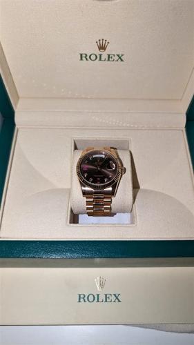 Rolex date date 36mm gold chocolate ruby 2018