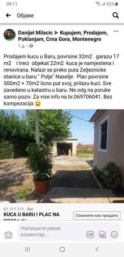 Kusa sa placem BAR POLJ