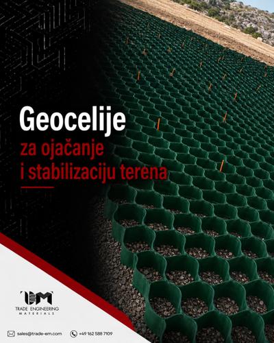 Gjeocell per stabilizim terreni