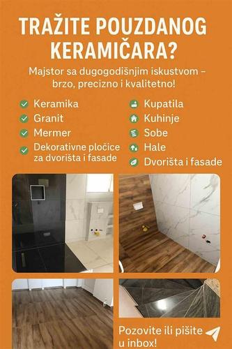 Majstor keramicar sa dugogodisnjim iskustvom