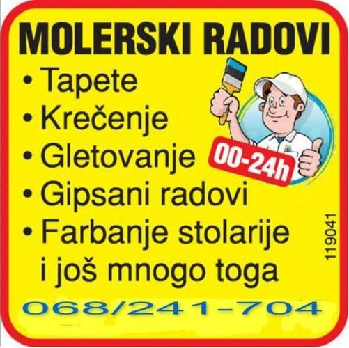 MOLERSKI, farbarski i gipsarski radovi