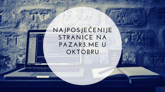 Najposjećenije stranice na Pazar3.me u oktobru