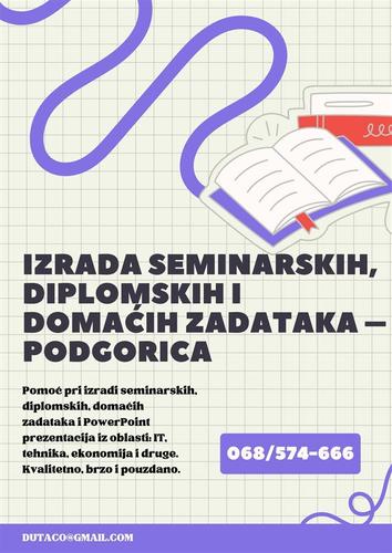 Izrada seminarskih, diplomskih i domaćih zadataka