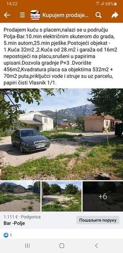 Kuca sa placem bar pocetak polja kod adrije