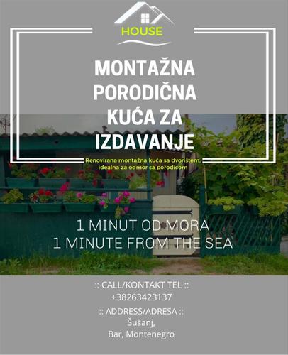 Montazna kuca za izdavanje