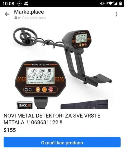 NOVI METAL DETEKTORI ZA SVE METALE 155 EURA 068631122 !!