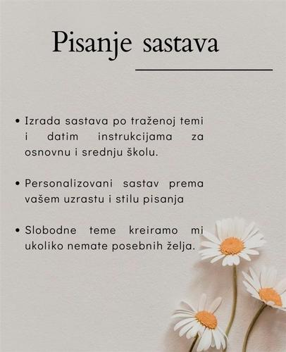 Izrada sastava za osnovnu i srednju skolu