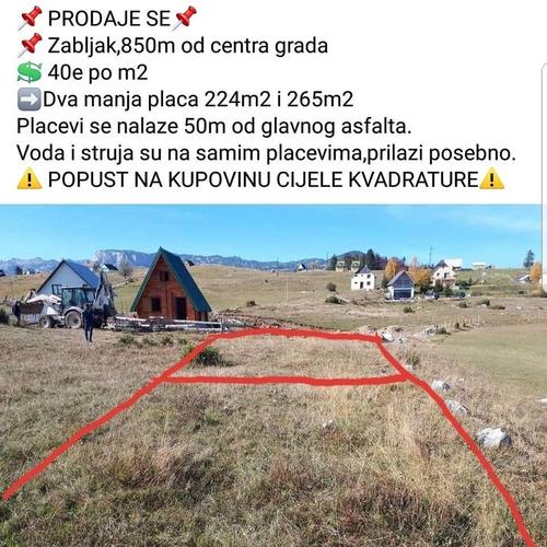 Placevi na Zabljak 224m2 i 265m2