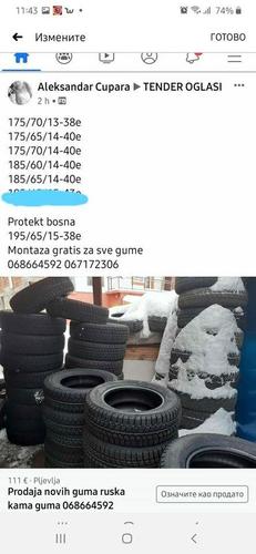 Nove gume kama ruska i protek bosna 13 14 15