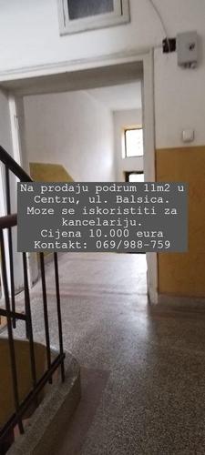 Na prodaju podrum 11m2 u Centru, ul. Balsica. Moze se iskori