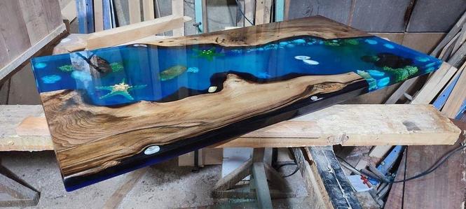 Stolovi,drvo-epoxy