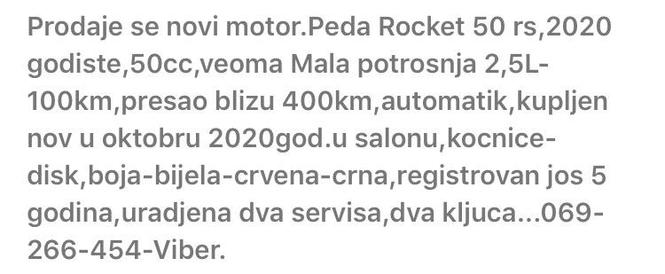 Prodaje se novi motor!