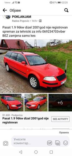 Pasat 1.9 96kw dizel 2001god