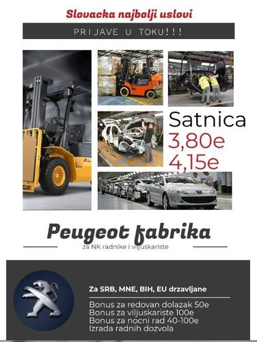 Radite u fabrici Peugeot Slovacka