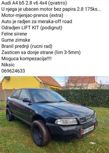 Audi A4 2.8 4x4 (qvatrro)